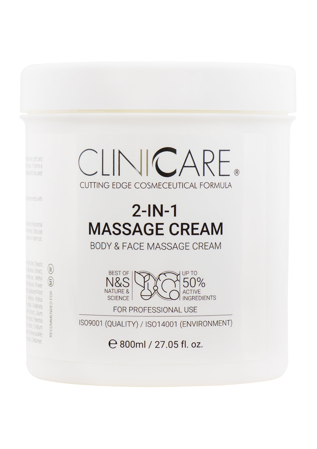 2-IN-1 MASSAGE CREAM 800ml - CLINICCARE USA