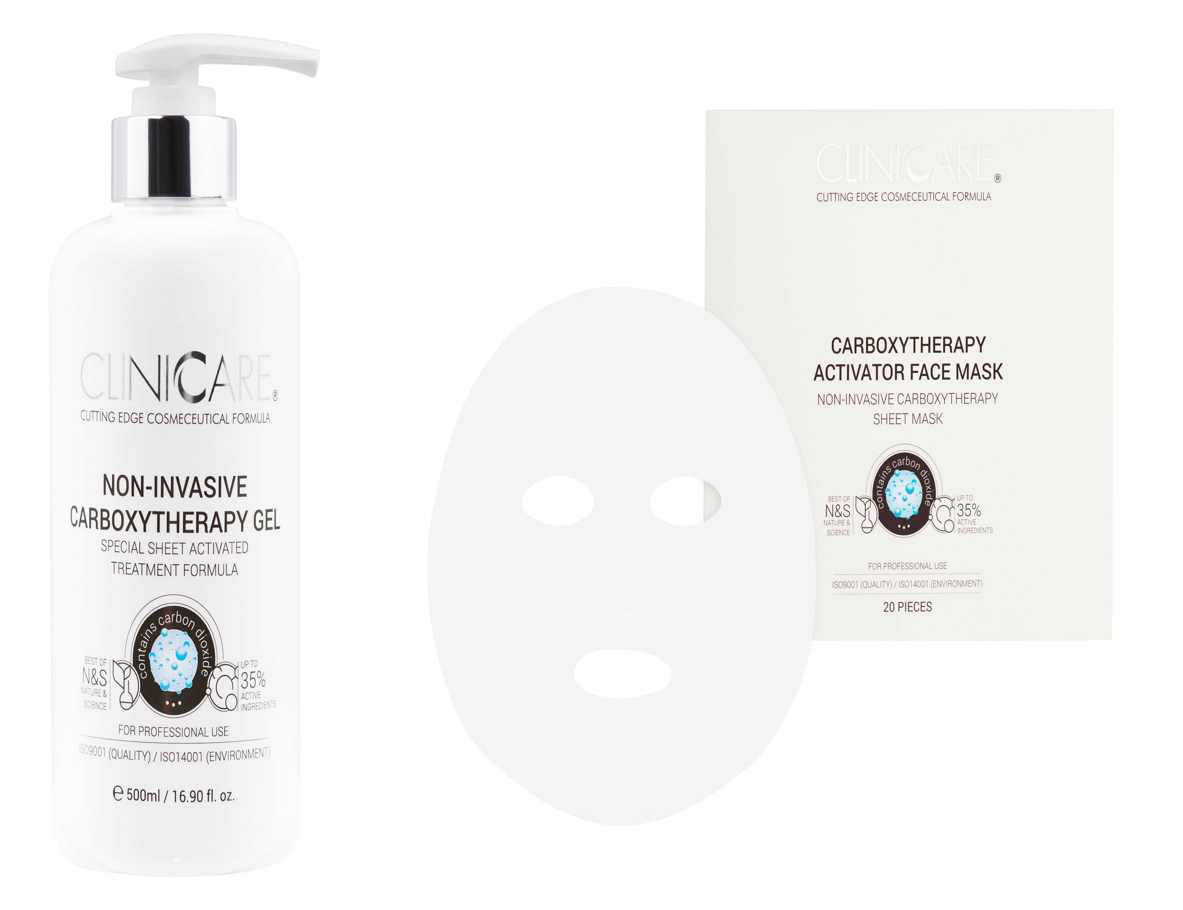NON-INVASIVE CARBOXYTHERAPY GEL & ACTIVATOR FACE MASK