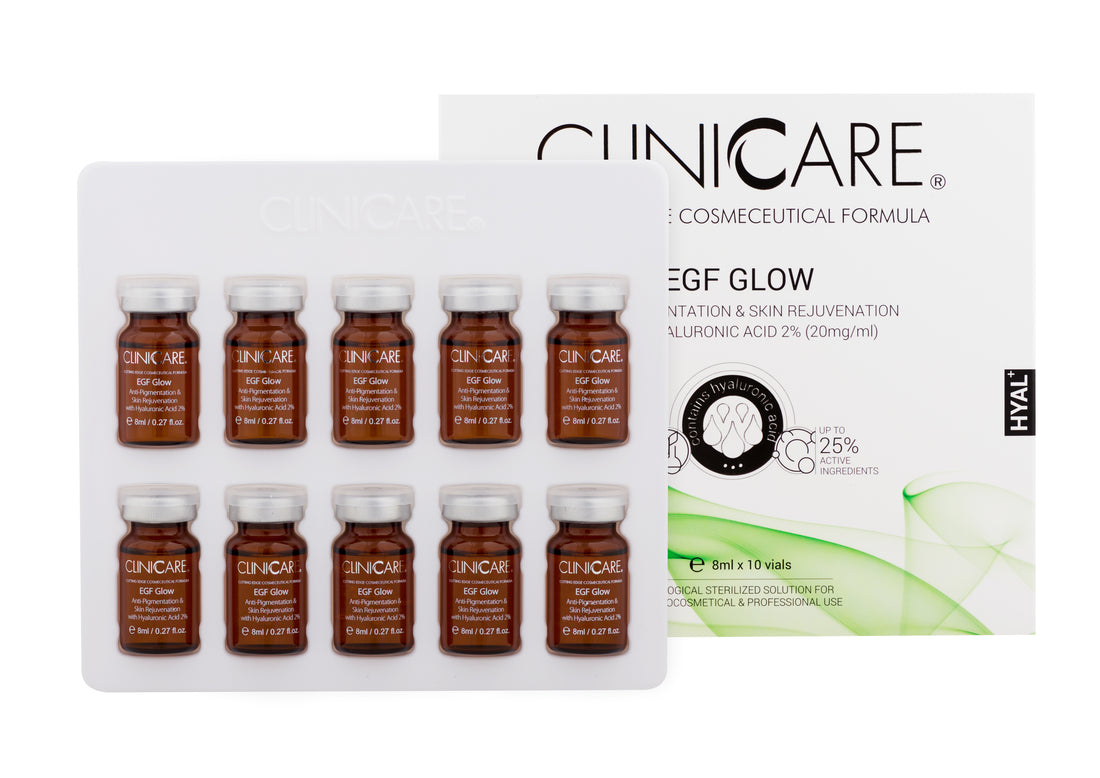EGF GLOW Vials and Box - CLINICCARE USA